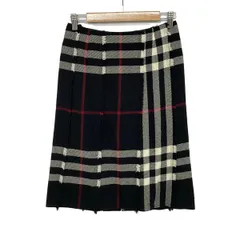 Burberry LONDON(バーバリーロンドン) ロングスカート サイズ36 M レディース 黒×白×レッド チェック柄のサムネイル
