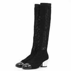 未使用】CHANEL シャネル ロングブーツ サイズ 35 1/2 レディース