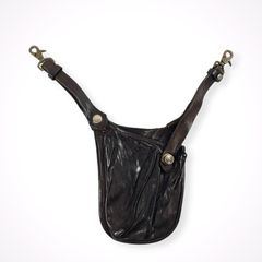 ISAMU KATAYAMA BACKLASH / 初期 レザーウエストポーチ ブラウン ISAMU KATAYAMA BACKLASH / 初期 レザーウエストポーチ ブラウン