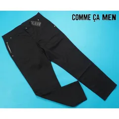 新品展示品定価2.7万円 COMME CA MEN コムサメン 日本製 浜松織り コットンサテンストレッチ 5ポケットスリムパンツ M黒(05) 26PK12-B1のサムネイル