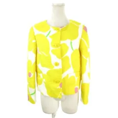 モスキーノ MOSCHINO BOUTIQUE ジャケット 上着 キルティング 36 黄 イエロー 花柄 ノーカラー 長袖 HA05180850 /AH37 ■GY42のサムネイル