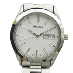 セイコー SEIKO 7N43-9070 腕時計 クォーツ ウォッチ カレンダー付き ロゴ 白文字盤 シルバー色 ■GY11 /MQのサムネイル