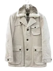 バーバリーブラックレーベル BURBERRY BLACK LABEL コーデュロイ 中綿 コート M グレー系 ラビットファー 上着 ジャケット ダブル アウターのサムネイル