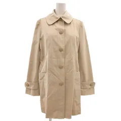 マリークワント MARY QUANT タグ付き コート M ベージュ ラウンドカラー 長袖 花柄ボタン /SCのサムネイル