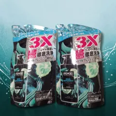 （027K）AXE(アックス) プレミアムフレグランス アクアベルガモット 男性用ボディーソープ 詰め替え 350g✖２のサムネイル