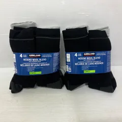 カークランドシグネチャー メンズ メリノウール混 ソックス 8足組 4足組×2セット 25.0-31.0 cm アソート チャコールグレー ナチュラルグレーのサムネイル