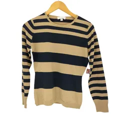 ジョンスメドレー JOHN SMEDLEY 英国製 ニュージーランドメリノウール ボーダー ニット レディース  Mのサムネイル