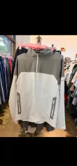 NIKE ゴルフ メンズ ジップアップ 長袖 Tシャツ 白/グレーのサムネイル