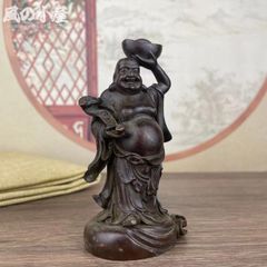 布袋尊 銅製 置物 彫刻 - メルカリ
