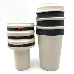 【セット売り】池坊 池坊好み 小田流 黒×白 モノトーン 花器 フラワーベース 花瓶 勝楽 シール付 生け花 華道 陶器のサムネイル