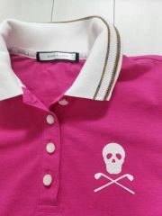 MARK & LONA ポロシャツ ピンク スカル刺繍 44 - メルカリ