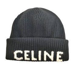 し*た様 celine ニット帽 ネイビー - メルカリ