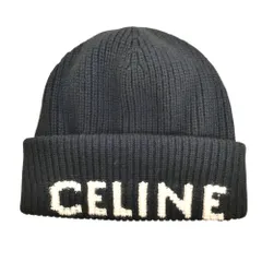 CELINE セリーヌ ウール カシミア ニット帽 ニットキャップ AA0H92I93 F ブラック/ホワイト ユニセックスのサムネイル