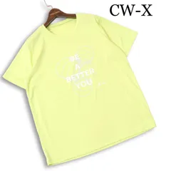 CW-X シーダブリューエックス 春夏★ 半袖 プリント メッシュ 英字ロゴ Tシャツ カットソー Sz.LL レディース  大きいサイズのサムネイル