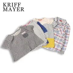 4枚セット★ KRIFF MAYER クリフメイヤー 春夏 長袖 チェック シャツ 半袖 カットソー Tシャツ Sz.M 160　レディースのサムネイル