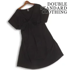 DOUBLE STANDARD CLOTHING ダブルスタンダードクロージング 春夏★ 半袖 ドルマン ワンピース Sz.F レディース 黒のサムネイル
