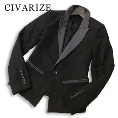 CIVARIZE シヴァーライズ 通年 総裏★ 切替 1B スリム テーラード ジャケット ブレザー Sz.44 メンズ 黒のサムネイル