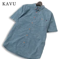 KAVU カブー 春夏★ 半袖 ボーダー ボタンダウン シャツ Sz.M メンズ アウトドアのサムネイル