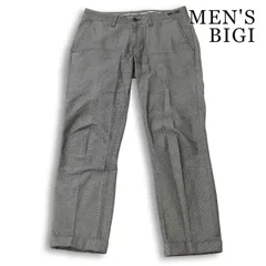 MEN'S BIGI メンズビギ 通年★ 総柄 ストレッチ テーパード スラックス パンツ Sz.M メンズ 灰 グレーのサムネイル