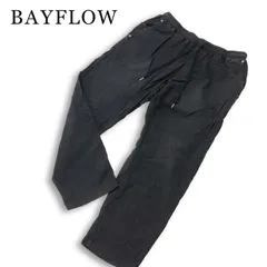 BAYFLOW ベイフロー 春夏★ 麻 リネン混 ストレッチ ウォッシュ加工 ワイド ベイカー イージー パンツ Sz.3 メンズのサムネイル