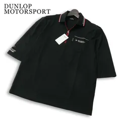 【新品 未使用】 DUNLOP MOTORSPORT ダンロップ ゴルフ 春夏★ 半袖 ハーフジップ 鹿の子 ポロシャツ Sz.M メンズ 黒のサムネイル