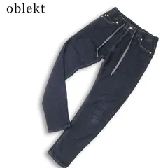 oblekt オブレクト 通年★ ストレッチ スキニー イージー スウェット デニム パンツ ジーンズ Sz.M メンズのサムネイル
