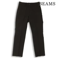 BEAMS ビームス 春夏★ スリム テーパード パンツ スラックス Sz.M メンズ 黒のサムネイル