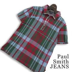 Paul Smith JEANS ポールスミス ジーンズ 春夏★ 半袖 チェック ポロシャツ 日本製 Sz.M メンズのサムネイル