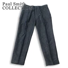 Paul Smith COLLECTION ポールスミス コレクション 春夏★ 麻 リネン混 タック スラックス パンツ 日本製 Sz.78 メンズのサムネイル
