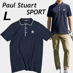 Paul Stuart SPORT ポールスチュアートスポーツ メンズ 半袖ポロシャツ  L ゴルフ テニス J7P50-505-29  三陽商会 ネイビー系  (F008)★のサムネイル