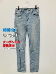 INDIVI インディヴィ デニムパンツ 34 スカイブルー フルレングス 無地 スキニー・タイト テーパード レギュラー レディースのサムネイル