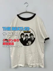 THE BEATLES ザビートルズ Tシャツ/カットソー M ホワイト 前面プリント バックプリント ブランドロゴ ミドル丈 ショート丈 半袖 クルーネック(丸首) メンズ レディースのサムネイル