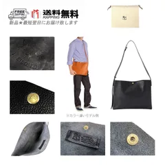 IL BISONTE イルビゾンテ バッグ BAG クロスボディ ポーチ ショルダー ストラップ レザー 牛革 BIG ロゴ イタリア製 新品 ★ ブラック M296..のサムネイル