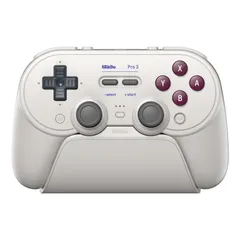 8BitDo Pro 3 BluetoothコントローラーSwitch/Switch 2用-TMRジョイスティック、交換可能なABXYボタン、プロ仕様のバックボタン、充電ドック、ホールエフェクトトリガー、Windows、Apple、St [G Classic]のサムネイル