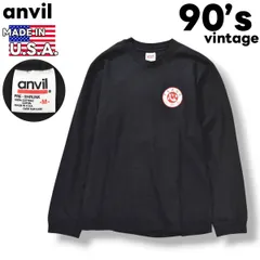 【希少】 90sヴィンテージ USA製 アンビル anvil 墨東太極拳 心和会 長袖 ロングスリーブ Tシャツ クルーネック ロンT アメカジ オリエンタル M ブラック メンズのサムネイル
