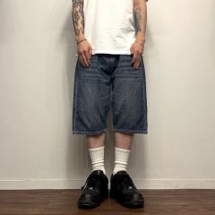 美品 00s 極太 AKADEMIKS バギーデニムショートパンツ HIPHOP - メルカリ