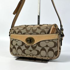 美品✨COACH コーチ アクセサリーポーチ シグネチャー ターンロック