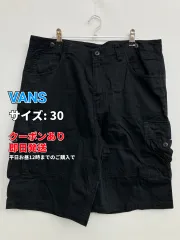 VANS バンズ カーゴパンツ 30 ブラック ハーフ・ひざ丈 コットン 無地 バックプリント ブランドロゴ ワイド・ルーズ レギュラー メンズのサムネイル