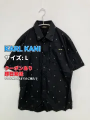 KARL KANI シャツ/ブラウス L ブラック コットン 刺繍 その他総柄 ミドル丈 半袖 レギュラーカラー メンズのサムネイル