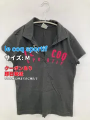 le coq sportif ルコックスポルティフ ポロシャツ M ブラック ブランドロゴ 刺繍 半袖 レディースのサムネイル