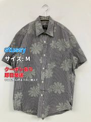 STUSSY☆USA製 半袖 アロハ シャツ OLD ロゴ D488 - メルカリ