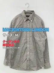 MACKINTOSH LONDON マッキントッシュロンドン シャツ/ブラウス M ブラウン コットン チェック柄 ミドル丈 長袖 ボタンダウン レギュラーカラー メンズのサムネイル