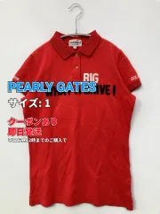PEARLY GATES パーリーゲイツ ポロシャツ 1 レッド 前面プリント バックプリント ワンポイント ブランドロゴ 半袖 レディースのサムネイル