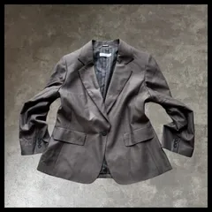 CORDIER テーラードジャケット ブラウン シルク混 ウール混 クラシカル 古着 vintageのサムネイル