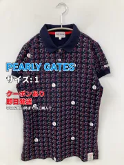 PEARLY GATES パーリーゲイツ ポロシャツ 1 ネイビー その他総柄 半袖 レディースのサムネイル