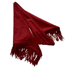 Christian Dior SPORTS クリスチャンディオールスポーツ 大判ストール マフラー 三角形 カシミヤ ウール レッド ロゴ刺繍 フリンジ タグ付き ショール レディース メンズ ユニセックス 防寒 秋冬 高級ブランドのサムネイル