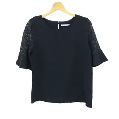 ビアッジョブルー ブラウス シャツ トップス レース 半袖 日本製 レディース 2サイズ ネイビー Viaggio Blu 【中古】のサムネイル