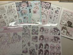 カット済コラージュシート♡簡易コラージュ平袋付き♡パステルポップガール カット済コラージュシート♡簡易コラージュ平袋付き♡パステルポップ