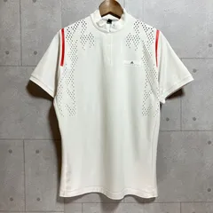 adidas by Stella McCartney アディダスバイステラマッカートニー ハーフジップ シャツ ポロシャツ メッシュ 半袖 トップス L テニス スポーツ ウェア ホワイト 白 メンズ SU-37-19のサムネイル