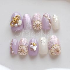 No.2330 現品販売！ネイルチップ 成人式卒業式振袖袴着物和柄 - メルカリ